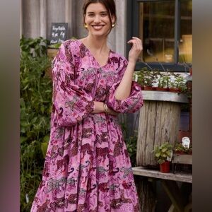 NWT Printfresh Feline Fatale Midi Dress 🐆